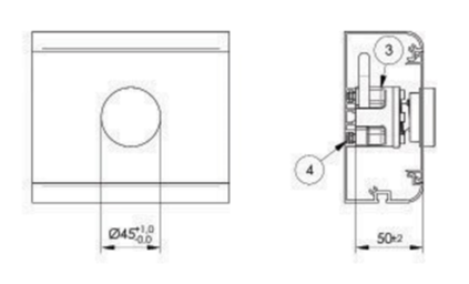 Установка на стену в технический блок