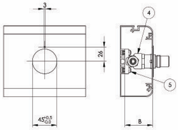 Установка на стену в технический блок